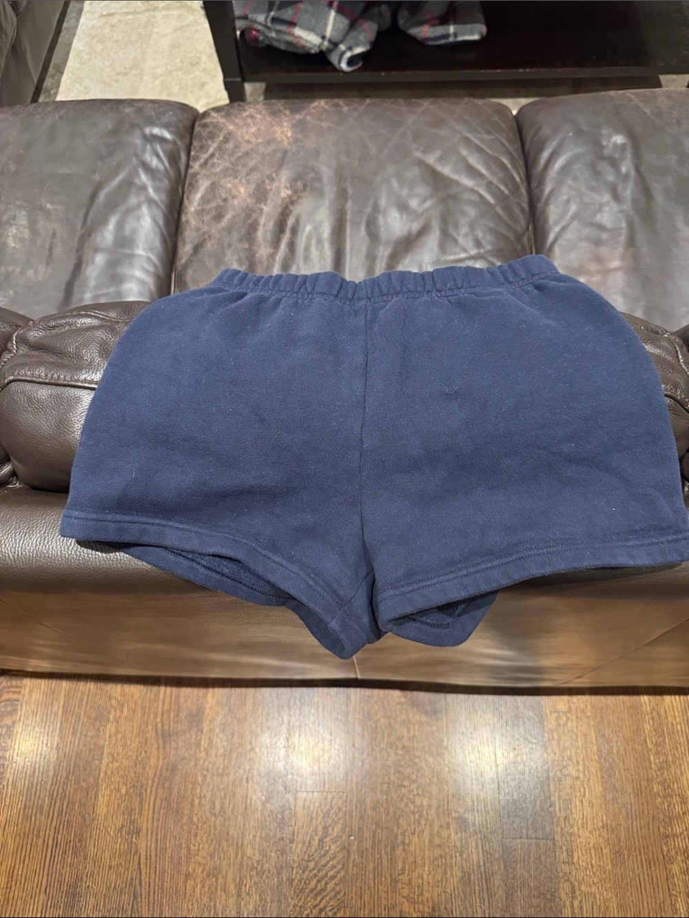Aritzia Navy Cozy AF Fleece Athletic Shorts
